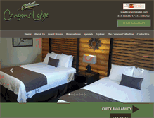 Tablet Screenshot of canyonslodge.com